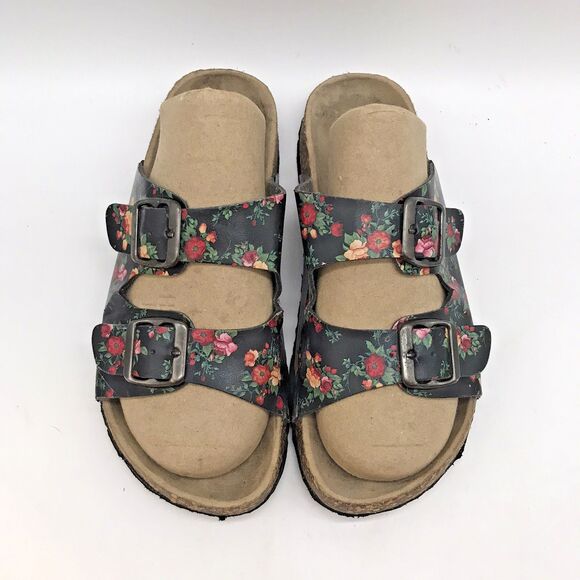 Bobbie Brooks Ladies S (6-7) Must Haves Floral Double Strap Cork Slide Sandals - Picture 5 of 9